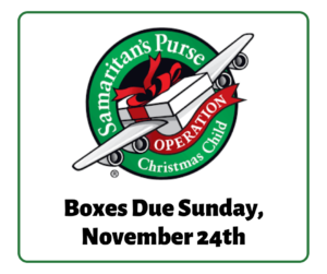 Volunteer at the Operation Christmas Child Warehouse