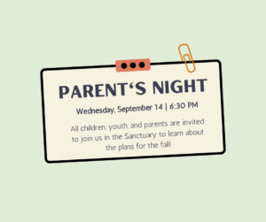 Children and Youth Parent's Night @ Sanctuary